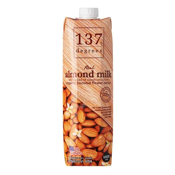 Front view of product: 137 degrees Almond Milk