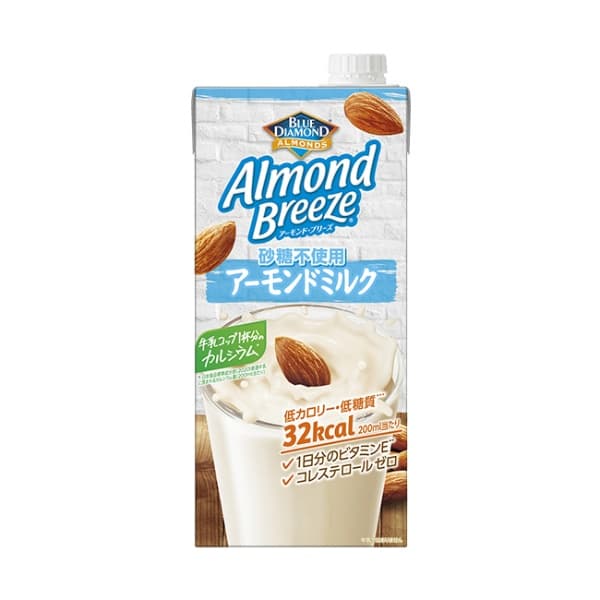 Front view of product: Almond Breeze Almond Milk, Unsweetened