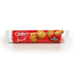 Front view of product: Lotus Biscoff Sandwich Cookies - Milk Chocolate