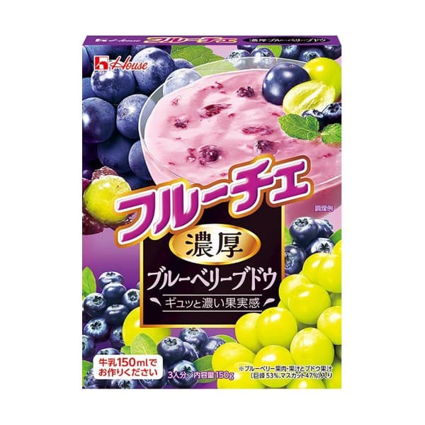 Front view of product: House Fruiche, Rich Blueberry and Grape