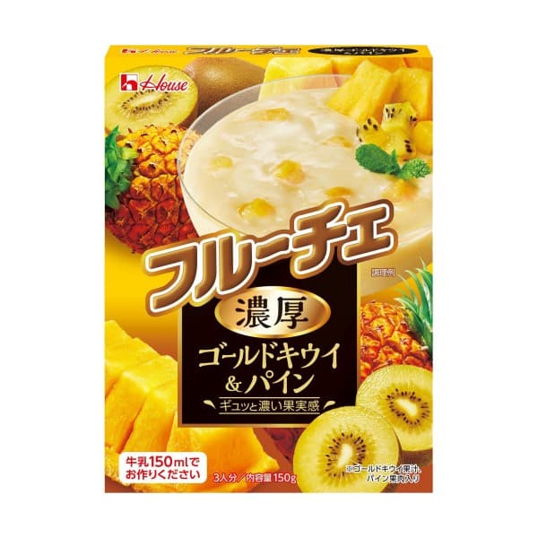 Front view of product: House Fruiche, Rich Golden Kiwi and Pineapple