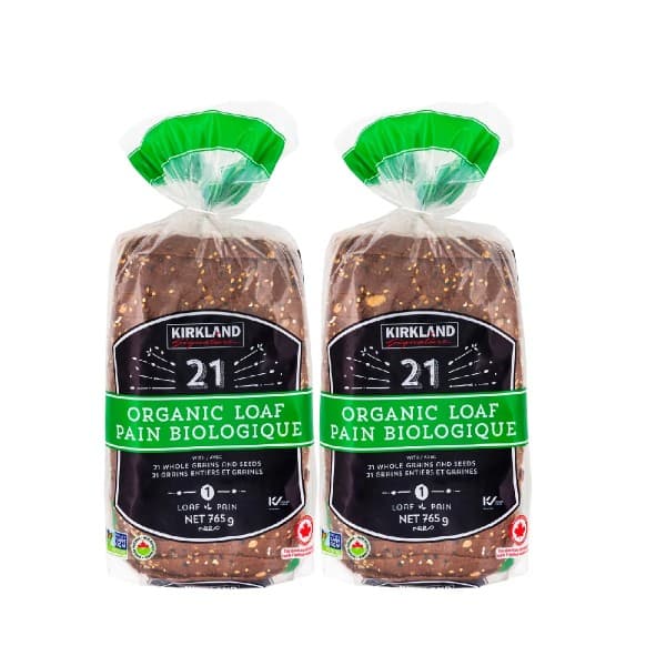 Front view of product: Kirkland Signature Organic Loaf/ Pain Biologique