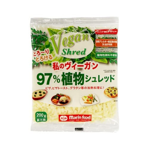 Front view of product: Marinfood My Melting Vegan Shred (non-dairy cheese)