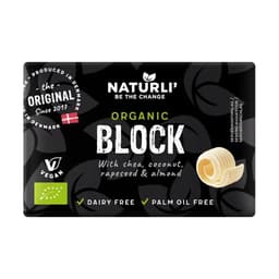 Front view of product: Naturli Organic Vegan Block