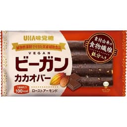 Front view of product: UHA Mikakuto Vegan Cacao Bar - Roast Almond